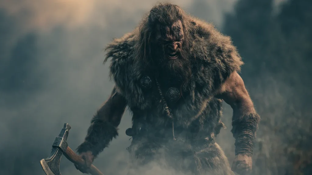 A Norse berserker warrior in battle trance, chosen by Odin in Viking Age mythology