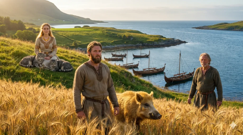 The Vanir gods Freyr, Njörðr and Freyja, deities of fertility and prosperity